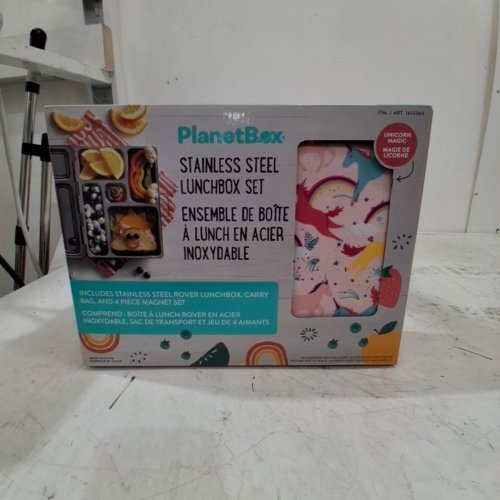 3PC PLANETBOX STAINLESS STEEL LUNCHBOX SET WITH CARRY BAG AND MAGNETS - UNICORN MAGIC - (MODEL: 1613360) image 5