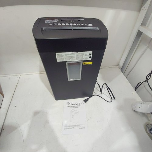BONSAII 12-SHEET CROSS CUT PAPER SHREDDER, 10 MINUTE RUN TIME - 5.5GAL - BLACK (MODEL: C275-A) image 3