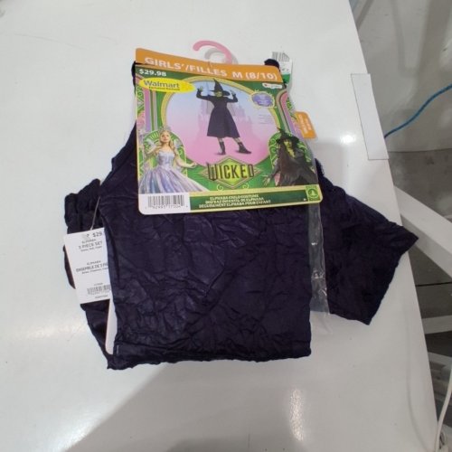 3PC GIRLS DISGUISE WICKED ELPHABA DELUXE COSTUME - MEDIUM 8-10 - PURPLE image 2