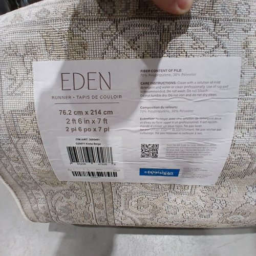 EDEN RUNNER RUG - 2FT 6" X 7FT - BEIGE image 3