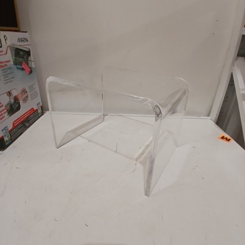 TRANSPARENT HOUSEHOLD SHOE CHANGING STOOL - CLEAR image 3