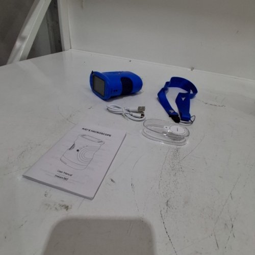 KIDS PORTABLE DIGITAL HANDHELD MICROSCOPE WITH CAMERA AND LED LIGHT - 2" DISPLAY AND 1000X MAGNIFICATION - BLUE image 3