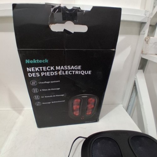 NECKTECK SHIATSU FOOT MASSAGER WITH HEAT - BLACK (MODEL: NK-FM-100-BLK) image 5