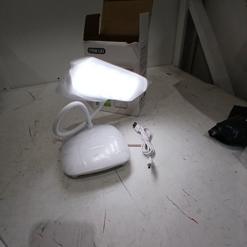 MAYTHANK LED RECHARGEABLE CORDLESS GOOSENECK DESK LAMP - 4200 MAH - WHITE (MODEL: L03) image 2