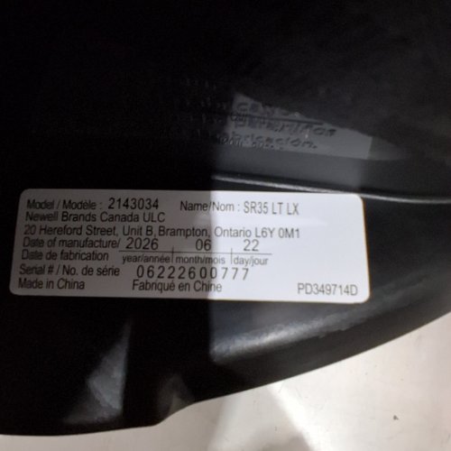 GRACO SNUGRIDE 35 LITE LX BABY CARSEAT - BLACK - (MODEL: 2143034) image 2