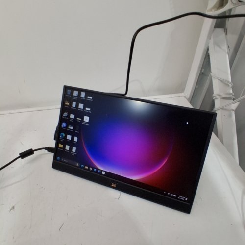 VIEWSONIC PORTABLE MONITOR WITH BUILT-IN STAND AND SPEAKERS - 15.6" - 1080P - 60HZ - BLACK - (MODEL: VA1655) image 2