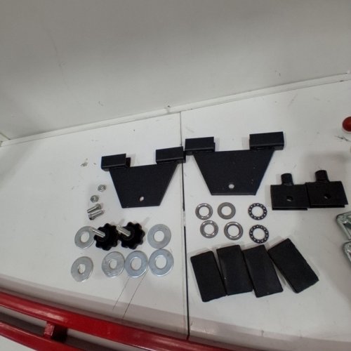 OKSTENCK ENGINE SUPPORT BAR TRANSVERSE HOIST FOR MOTOR TRANNY TRANSMISSION WITH 2 POINTS LIFT HOLDER AND DUAL HOOKS CAR ENGINE GIMBAL - 1100LBS WEIGHT CAPACITY - 61.02" X 5.91" X 4.33" - RED (MODEL: P20098) image 3