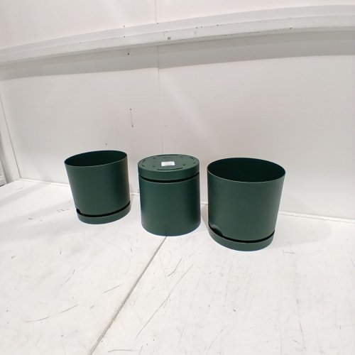 3PK ROOM ESSENTIALS INDOOR OUTDOOR PLANTER POTS - 8" - GREEN image 2