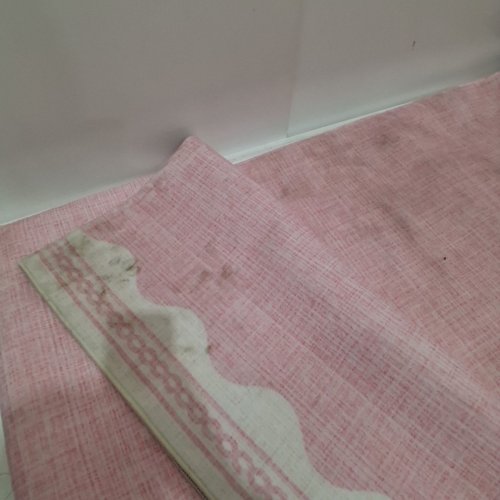 GARVEEHOME WASHABLE MODERN MINIMALISM LOW-PILE NON SLIP AREA RUG - 7FT X 5FT - PINK image 3