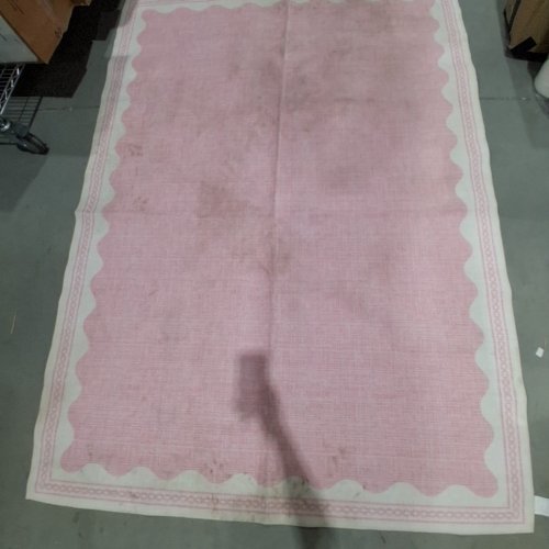 GARVEEHOME WASHABLE MODERN MINIMALISM LOW-PILE NON SLIP AREA RUG - 7FT X 5FT - PINK image 4