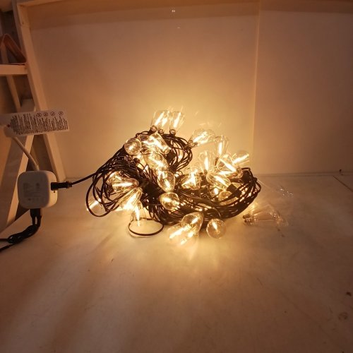 OUTDOOR SHATTERPROOF STRING LIGHTS - 120FT - 2200K - 30W - BLACK image 2