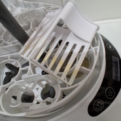 BABY BREZZA BOTTLE WASHER PRO ALL-IN-ONE STERILIZER & DRYER - HOLDS 4 BOTTLES - GREY/WHITE (MODEL: BRZ0103) image 6