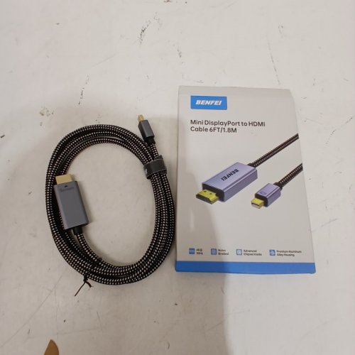 BENFEI MINI DISPLAYPORT TO HDMI CABLE - 6FT - GREY image 2