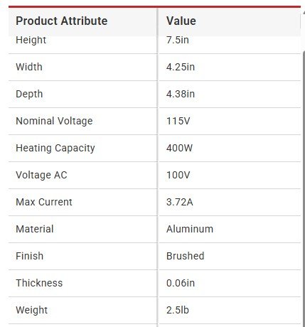 NVENT HOFFMAN ELECTRIC ENCLOSURE HEATER - 400W - THERMOSTAT RANGE 0F-100F - BRUSHED ALUMINUM (MODEL: DAH4001B) image 2
