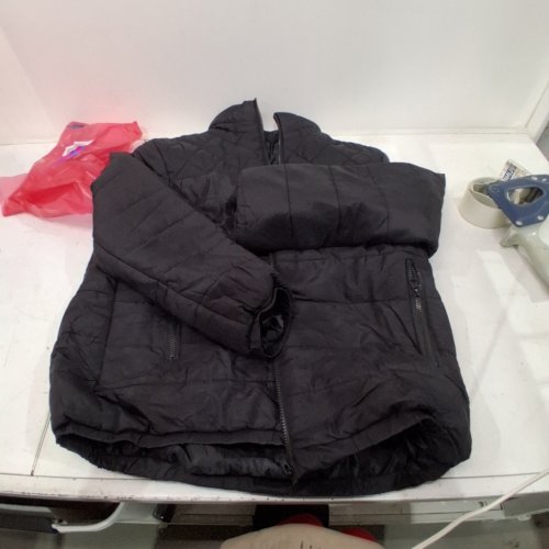 WOMAN'S CASUAL LIGHTWEIGHT PUFFER JACKET - 2XL - BLACK image 2