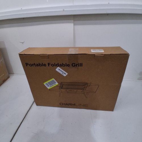 CHARMLINE SMALL FORDABLE COMPACT PORTABLE CHARCOAL GRILL - 12.6" X 8.7" - GREEN image 4