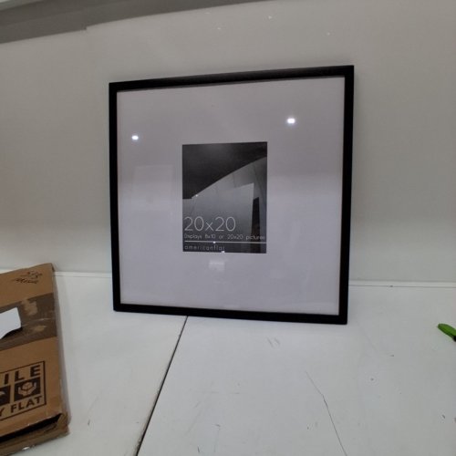 AMERICAN FLAT MATTED POSTER FRAME - 20" X 20" PHOTOS- BLACK/WHITE image 2