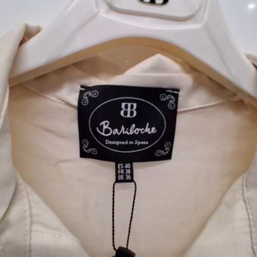 WOMEN'S BARILOCHE BUTTON-UP SHEAR SHIRT -MEDIUM - 40 - OFF-WHITE (STYLE : BARONA) image 5