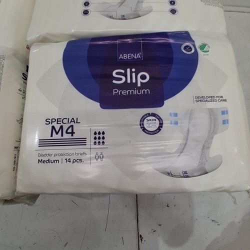 4(14PK) ABENA SLIP PREMIUM SPECIAL M4 ADULT INCONTINENCE BRIEFS - MEDIUM 28"-44" HIP SIZE - WHITE image 3