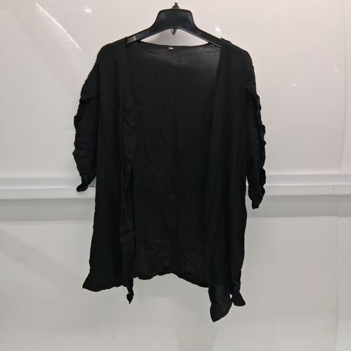 OPEN-FRONT CARDIGAN - 2XL - BLACK image 2