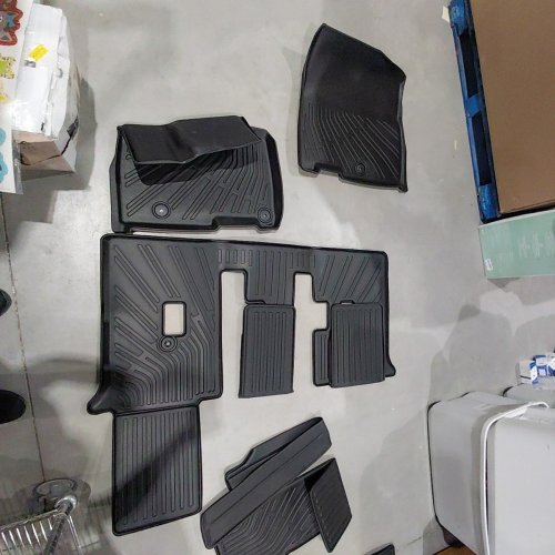 4PC CUSTOM LASER CUT AUTOMOTIVE FLOOR MATS - FOR KIA CARNIVAL MPV 8 PASSENGER 2022-2025 - BLACK image 2