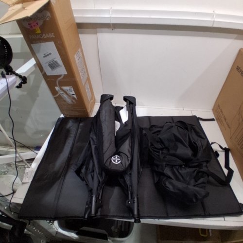 PAMOBABE FOLDABLE PORTABLE BABY PLAYPEN WITH STORAGE BAG - 27" X 39" X 25" - BLACK (MODEL: P901) image 4
