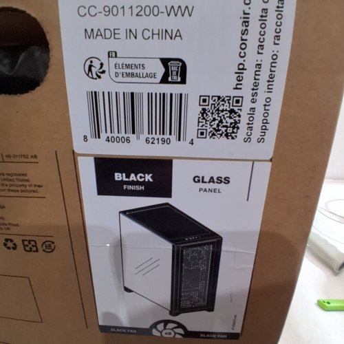 CORSAIR 4000D AIRFLOW TEMPERED GLASS MID-TOWER PC CASE *CASE ONLY* - BLACK (MODEL: CC-9011200-WW) image 2