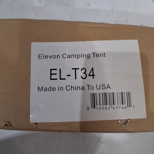 ELEVON LIGHTWEIGHT CAMPING TENT WITH CARRY BAG - 78" X 59" - BLACK / GREEN (STYLE: EL-T34) image 2