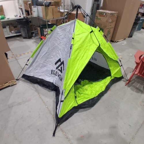 ELEVON LIGHTWEIGHT CAMPING TENT WITH CARRY BAG - 78" X 59" - BLACK / GREEN (STYLE: EL-T34) image 5