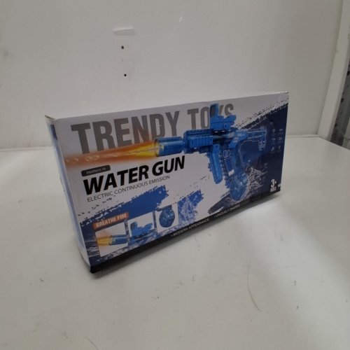 KIDS ELECTRIC WATER GUN WITH 26FT RANGE AND FLASHING MUZZLE - USB RECHARGEABLE - BLUE image 3