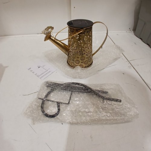 SOLAR POWERED WATERING CAN LAWN DECOR LIGHT - COPPERY image 3