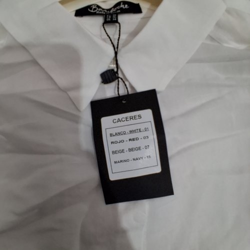 WOMEN'S BARILOCHE SHEAR BUTTON-UP SHIRT - SMALL / MEDIUM - 38 - WHITE (STYLE : CACERES) image 5