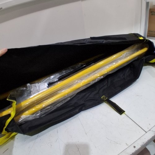SKLZ QUICKSTER PORTABLE SOCCER GOAL WITH CARRYING CASE- 12FT X 6FT - WHITE/YELLOW image 2