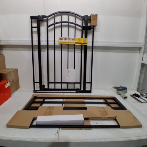 SUMMER INFANT MULTI-USE DECORATIVE EXTRA TALL WALK-THRU BABY GATE- 28.5” -48” X 36" - BLACK (MODEL:33383Z) image 4