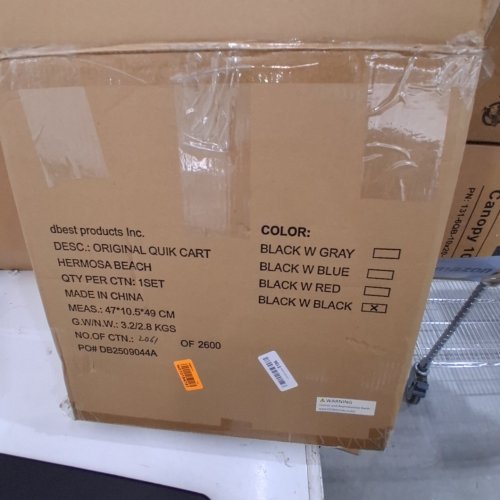 DBEST PRODUCTS ORIGINAL QUICK CART COLLAPSIBLE ROLLING CRATE WITH EXTENDABLE HANDLE - 80 LBS MAX CAPACITY - 15" X 16" X 17" - 39" HANDLE - BLACK / BLACK image 2