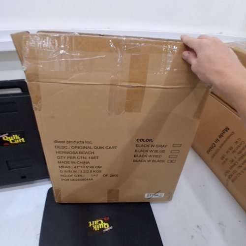 DBEST PRODUCTS ORIGINAL QUICK CART COLLAPSIBLE ROLLING CRATE WITH EXTENDABLE HANDLE - 80 LBS MAX CAPACITY - 15" X 16" X 17" - 39" HANDLE - BLACK / BLACK image 4