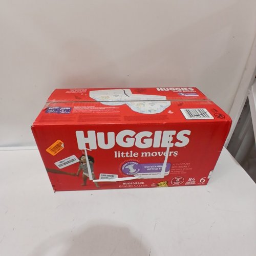 84PK HUGGIES LITTLE MOVERS DISPOSABLE DIAPERS - SIZE 6 image 3