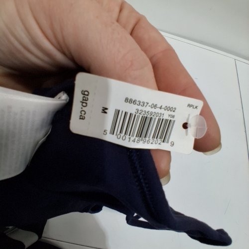 WOMENS GAP LIGHT SUPPORT CLOUDCOMFY SPORTS BRA - MED - NAVY BLUE image 3