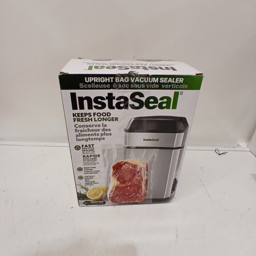 INSTASEAL FOOD VACUUM SEALER MACHINE AND A SET OF 12 PRE-CUT BAGS - 30W - SILVER/BLACK -(MODEL:6029) image 4