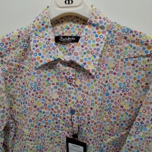WOMEN'S BARILOCHE PRINT BUTTON-UP SHIRT - SMALL / MEDIUM - 38 - MULTICOLOUR (STYLE : BURETA) image 4