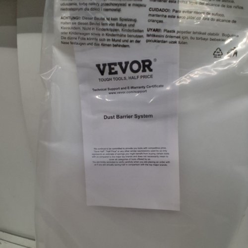 VEVOR DUST BARRIER POLES KIT FOR DUST BARRIER SYSTEM - 10FT POLES / 33FT X 13FT SHEET (MODEL: RECHDB1) image 4