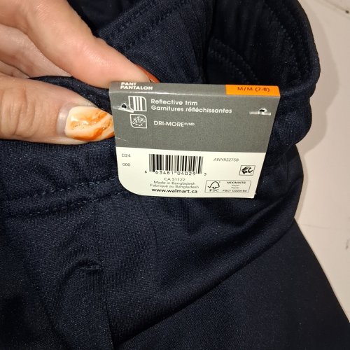 BOYS ATHLETIC WORKS TRACK PANTS - MEDIUM - NAVY image 2