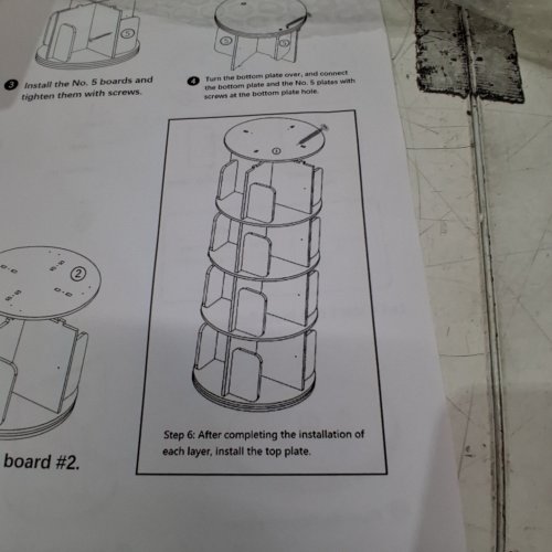 HEEHEE 4-TIER ROTATING WOODEN BOOKSHELF DISPLAY TOWER - 17.3" X 50.3" - NATURAL/PINE (MODEL: YXY) image 5