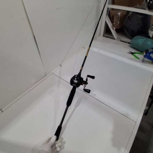 BPS MEGACAST BAITCASTER AND FISHING ROD COMBO - 6:6:1 RATIO 7FT MEDIUM-HEAVY - BLACK (MODEL: MGTC1070MHT) image 2