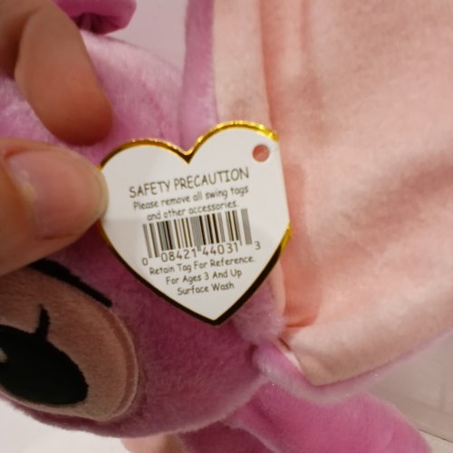TY BEANIE DISNEY STITCH 16" PLUSH ANIMAL - PINK, ANGEL image 2
