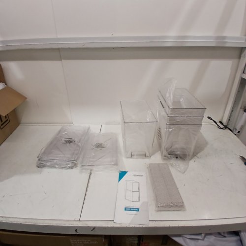 4PK VTOPMART LARGE STACKABLE KITCHEN PANTRY STORAGE DRAWERS - CLEAR - (MODEL:SDVM0006) image 2