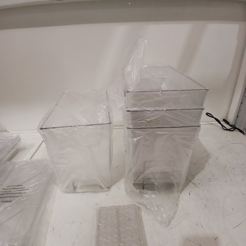 4PK VTOPMART LARGE STACKABLE KITCHEN PANTRY STORAGE DRAWERS - CLEAR - (MODEL:SDVM0006) image 4