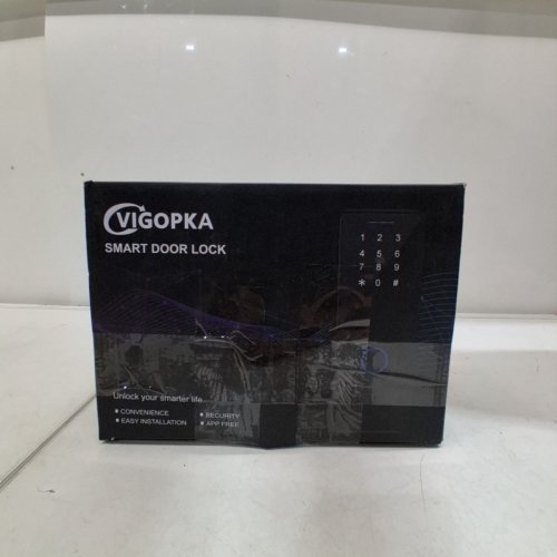 VIGOPKA SMART KEYLESS ENTRY DOOR LOCK WITH FINGERPRINT LOCK AND HANDLE - BLACK (MODEL: F007) image 8