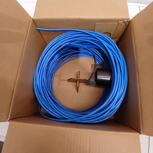 SYSTON CAT 6E CMR RISER ETHERNET CABLE - 600MHZ, 23/4 SOLID COPPER - 500FT- BLUE (MODEL: 1258-PB-BL-500) image 3