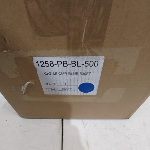 SYSTON CAT 6E CMR RISER ETHERNET CABLE - 600MHZ, 23/4 SOLID COPPER - 500FT- BLUE (MODEL: 1258-PB-BL-500) image 5